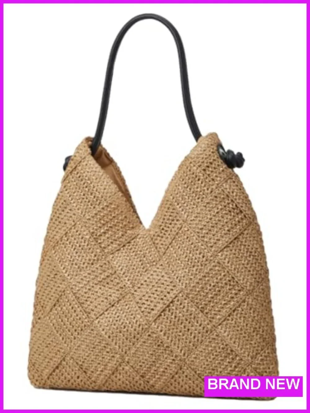 Straw Woven Hobo Beach Tote Shoulder Bag Large Capacity Travel Purse